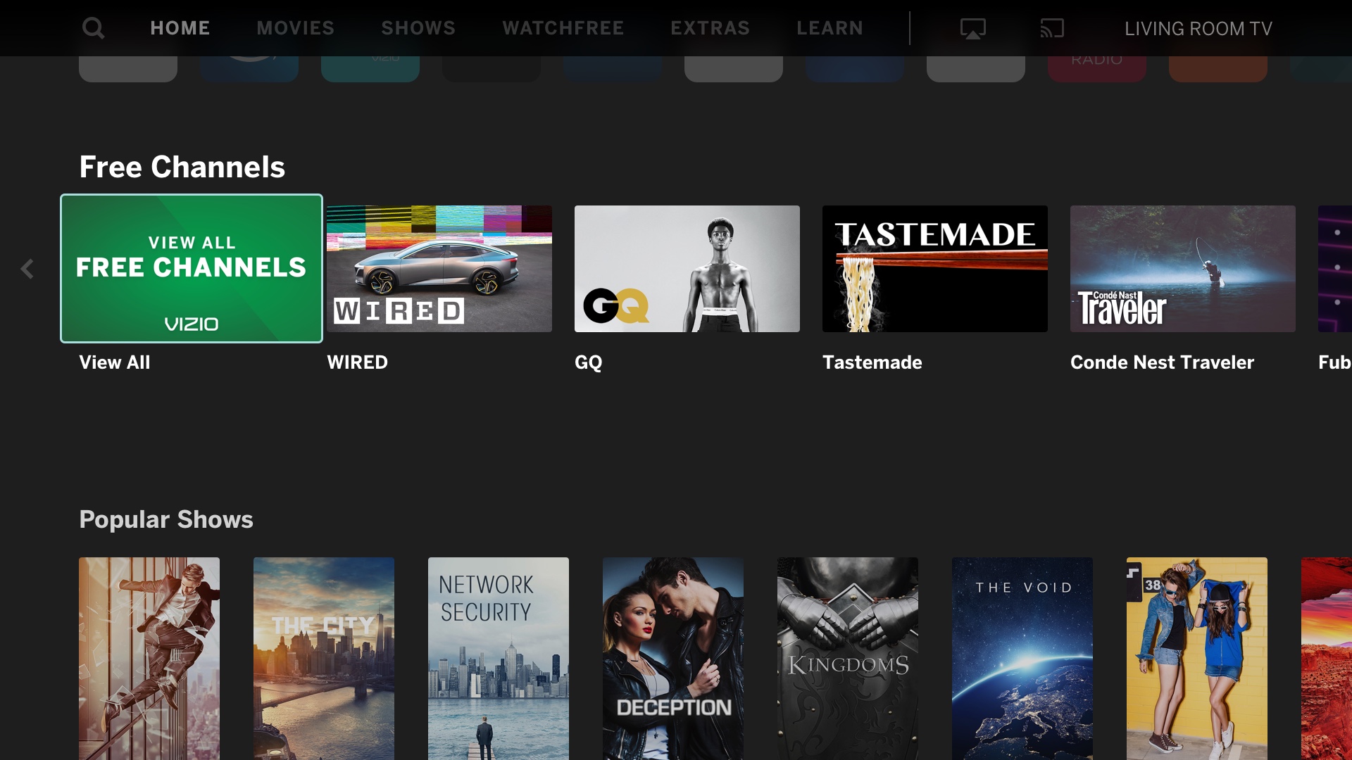 VIZIO Free Streaming Channels Stream TV Shows Free VIZIO